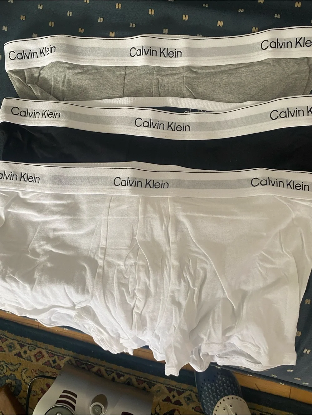 Calvin Klein White Icon Cotton Stretch Boxer Briefs - 3 Pack. Size L. NWT.